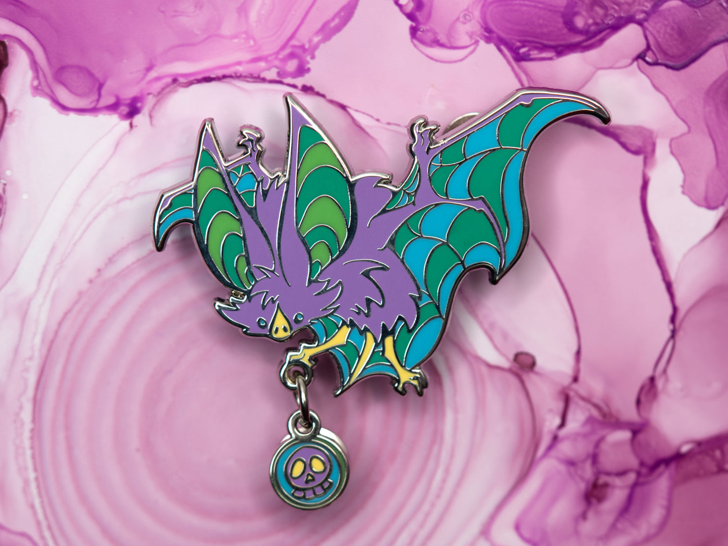 Pastel Horseshoe Bat Enamel Pin