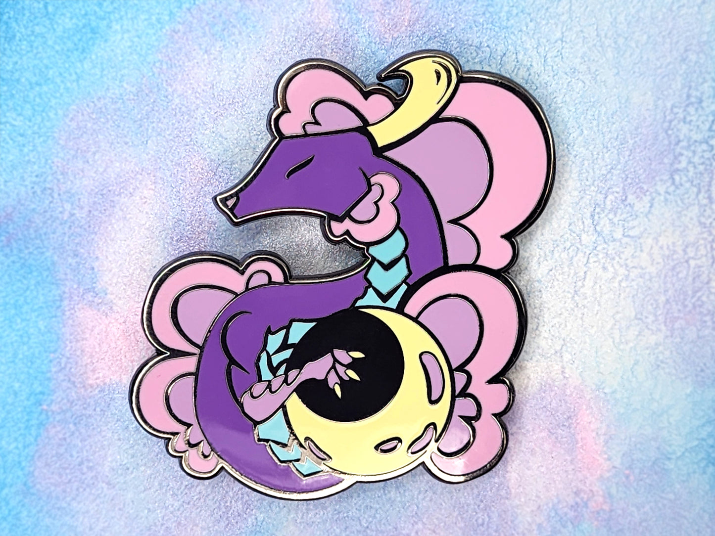 Moon Dragon Hard Enamel Pin