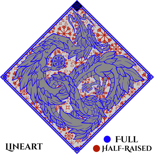 Dragon Kings lineart layout