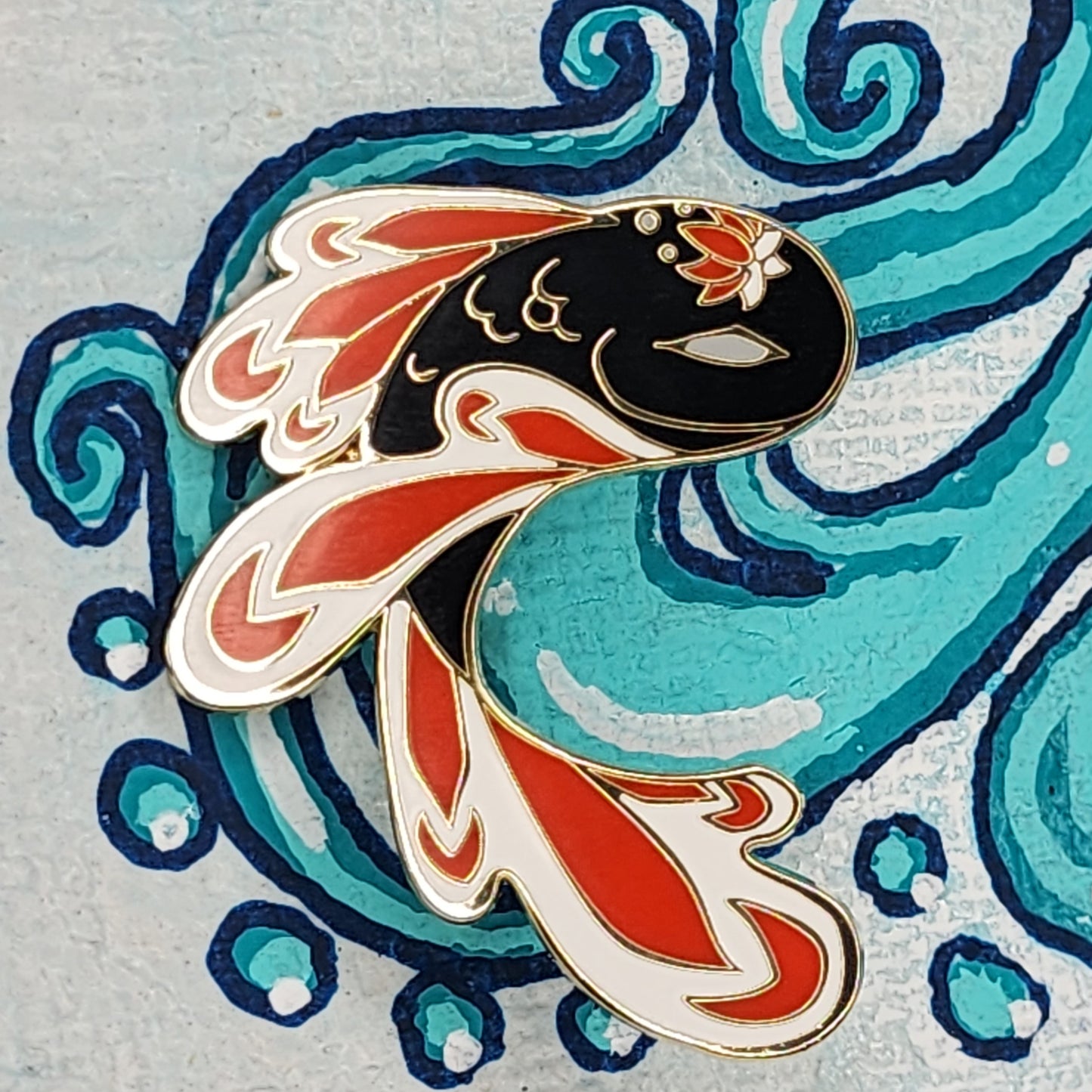 Yin Yang Whirlpool Enamel Pin Set