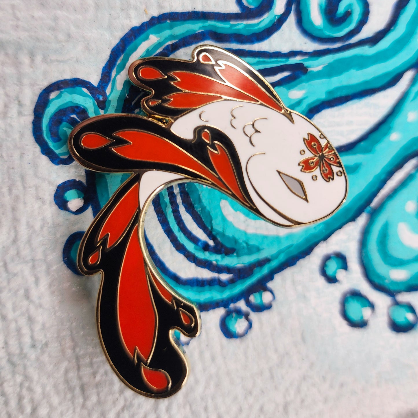 Yin Yang Whirlpool Enamel Pin Set