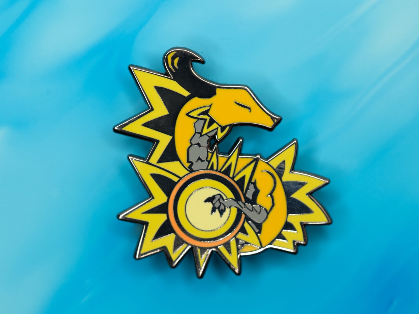 Sun Dragon Hard Enamel Pin