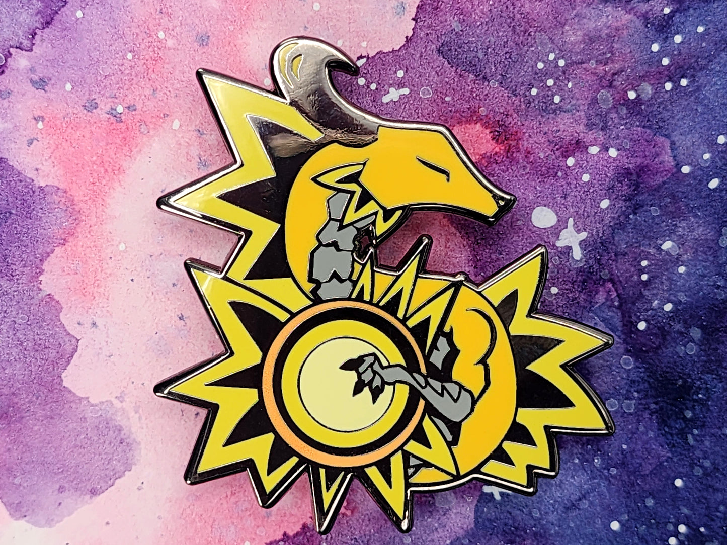 Sun Dragon Hard Enamel Pin